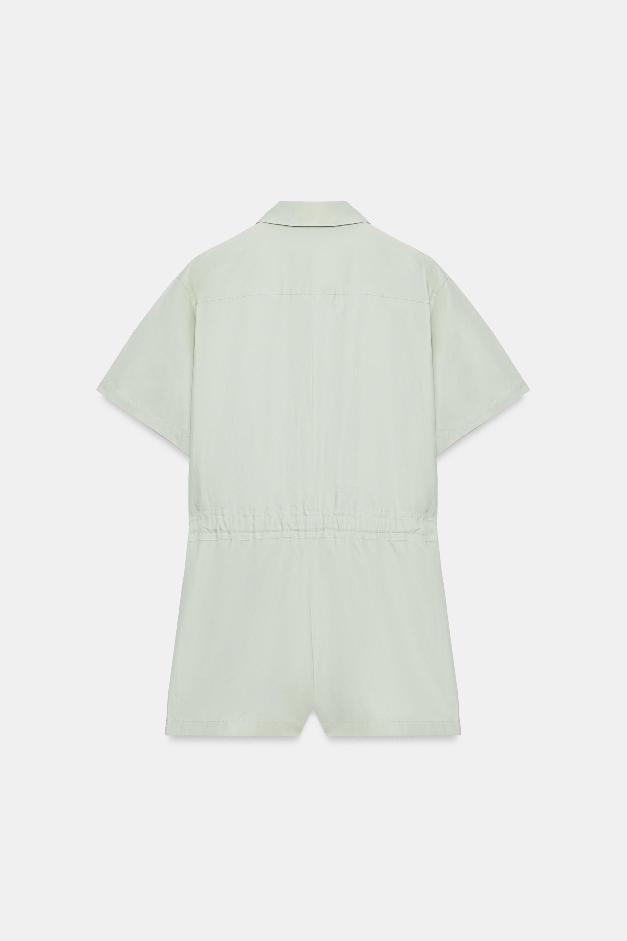 ZW COLLECTION BELTED SHIRT JUMPSUIT